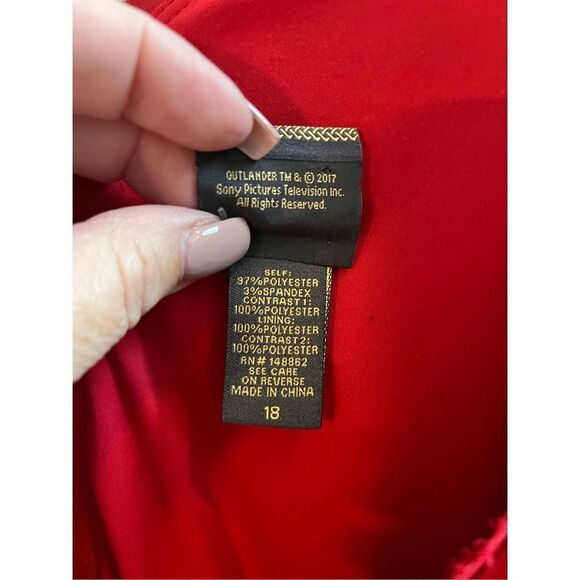 Torrid Outlander Series Red Satin Dress sz 18 EUC - Picture 6 of 8
